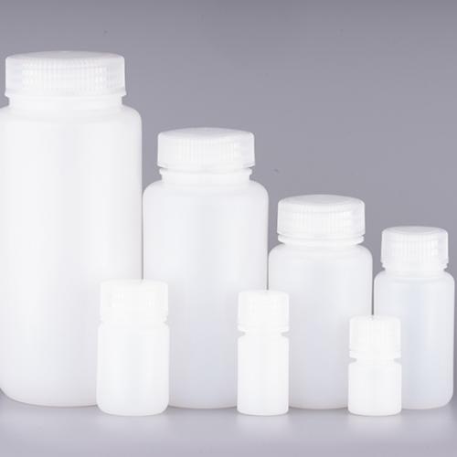 White Wide HDPE reagent bottle