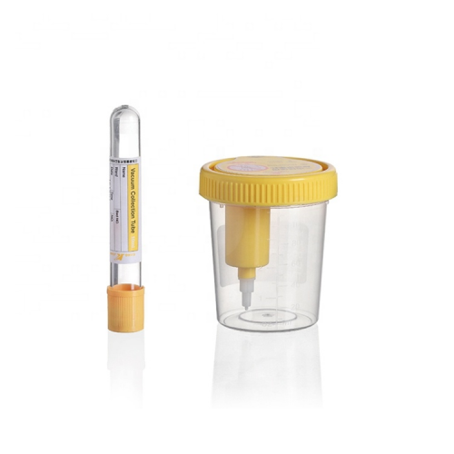 Vacuum urine test container